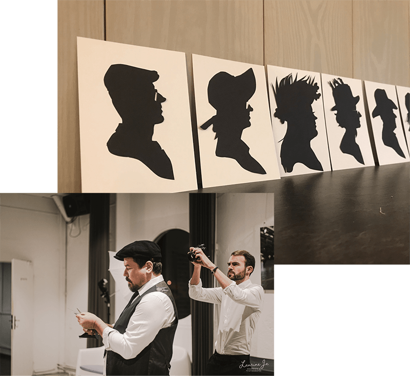 caricaturiste lyon dessin silhouette animation mariage